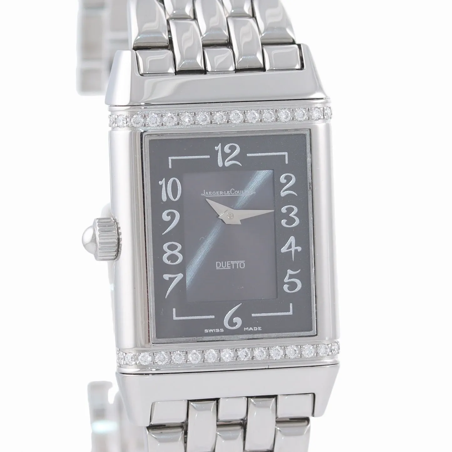 PAPERS Jaeger-LeCoultre JLC Reverso Duetto Diamond Arabic 23mm 256.8.75 Watch