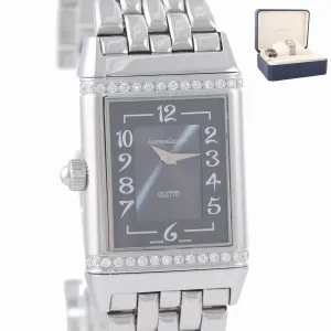 PAPERS Jaeger-LeCoultre JLC Reverso Duetto Diamond Arabic 23mm 256.8.75 Watch