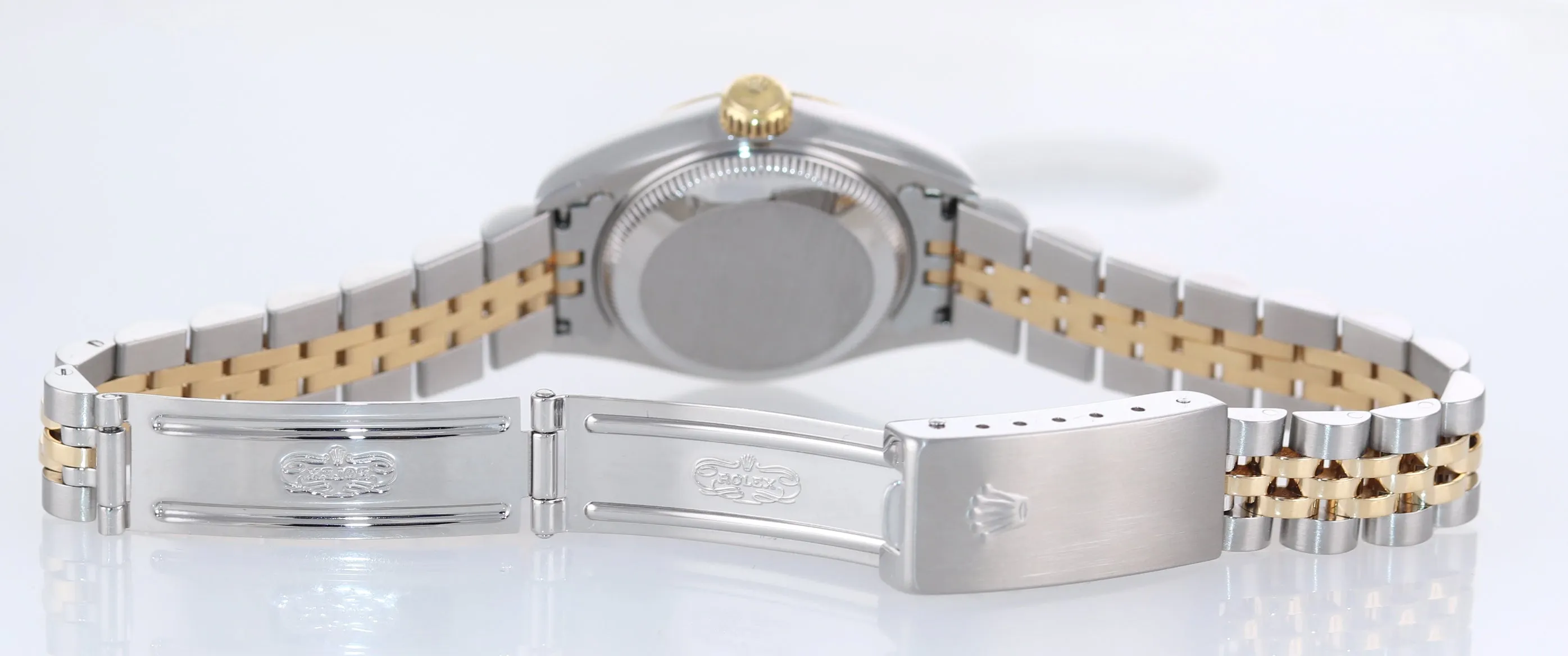 PAPERS Rolex 69173 Two Tone 18k Gold 26mm Champagne Stick Dial Watch Box