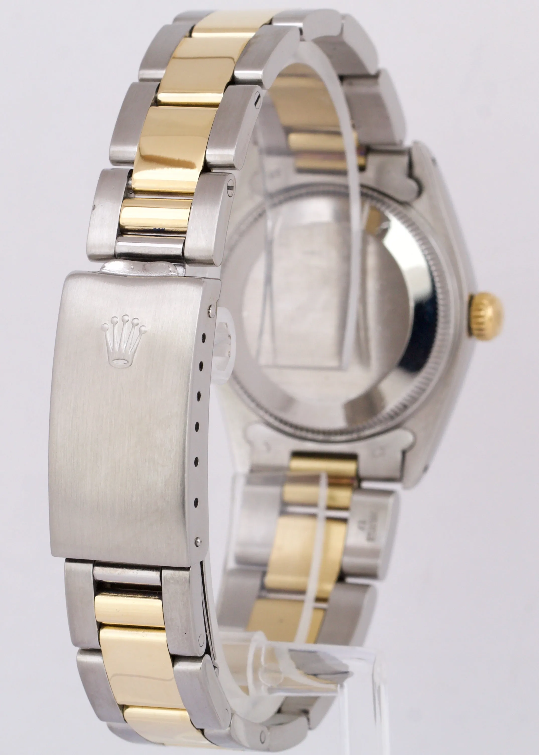 PAPERS Rolex DateJust 31mm Midsize SILVER Steel 18K Gold Watch Oyster 6827 BOX