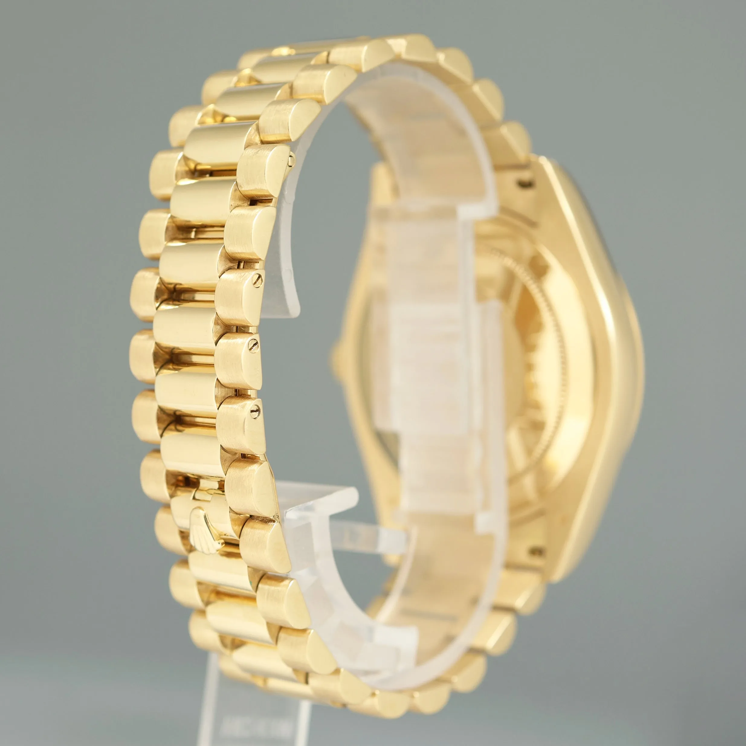 PAPERS Rolex Day Date II President Yellow Gold Black Roman 41mm 218238 Watch Box