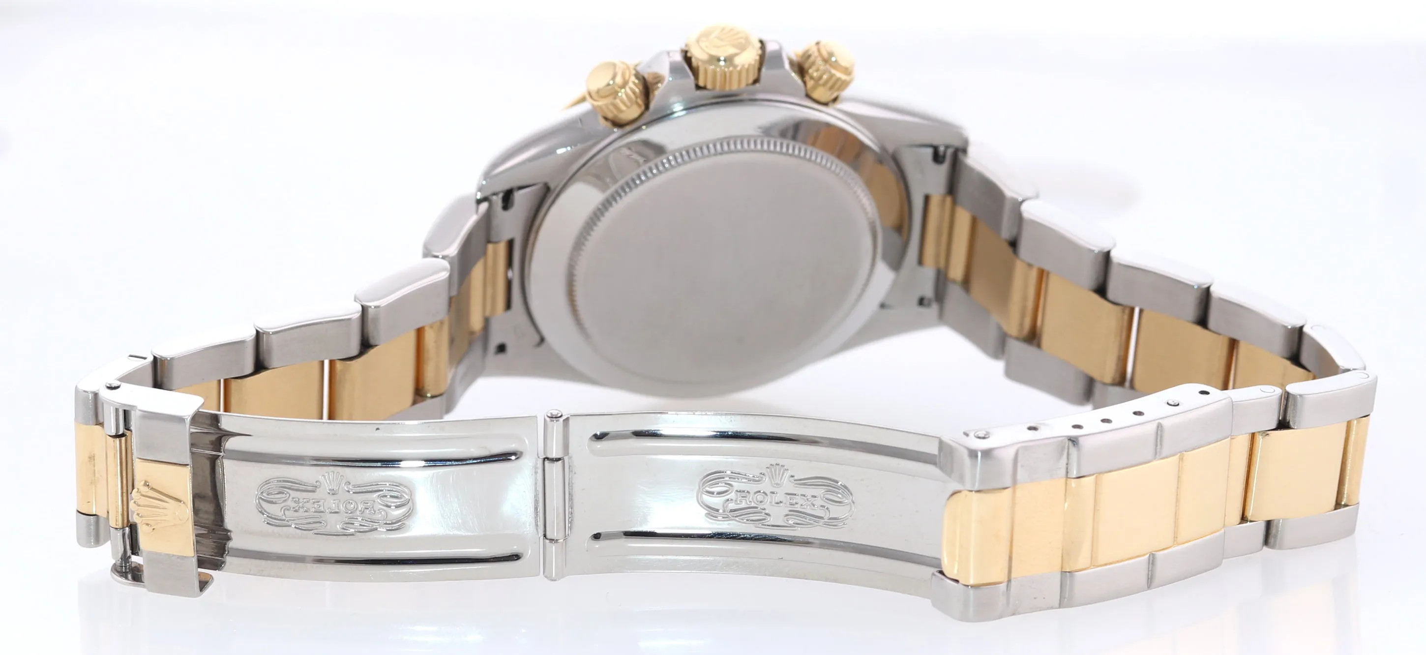 PAPERS Rolex Daytona 16523 Zenith Two Tone 18 Yellow Gold Champagne Dial Watch