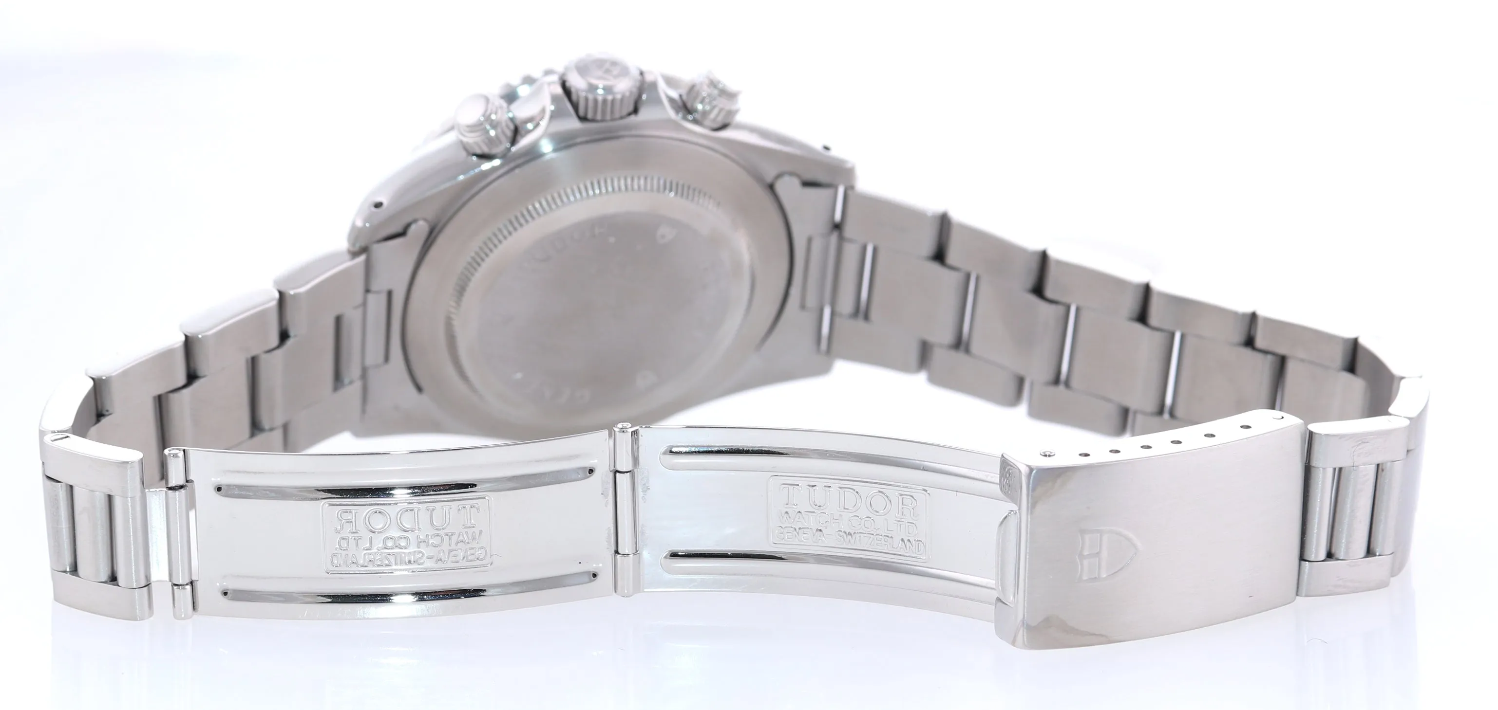Papers Tudor Prince Date 79270 PRE-TIGER White Panda Chrono Black Bezel Watch