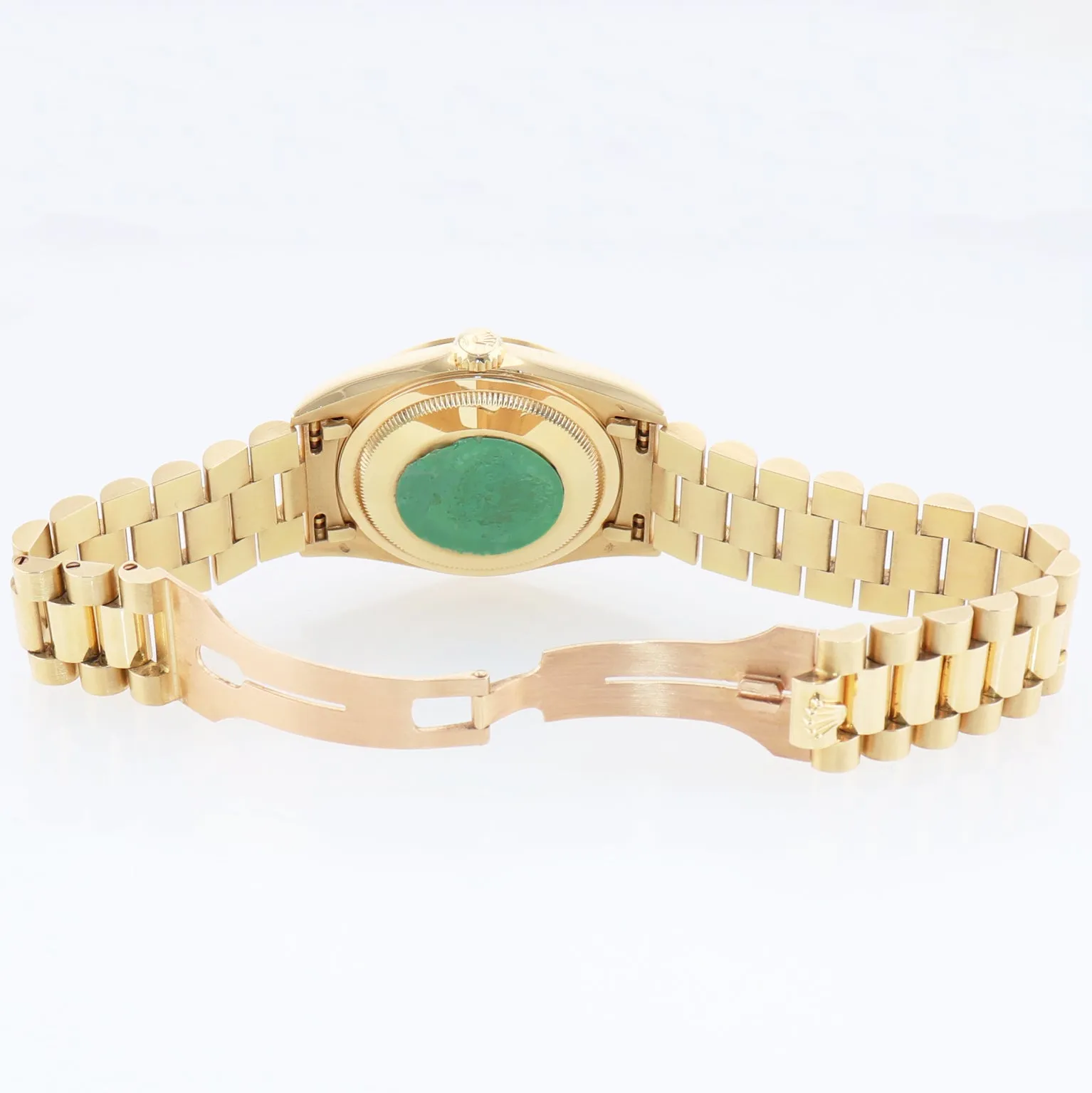 Papers Unpolished Rolex President Champagne Double Quick 18238 Yellow Gold Watch