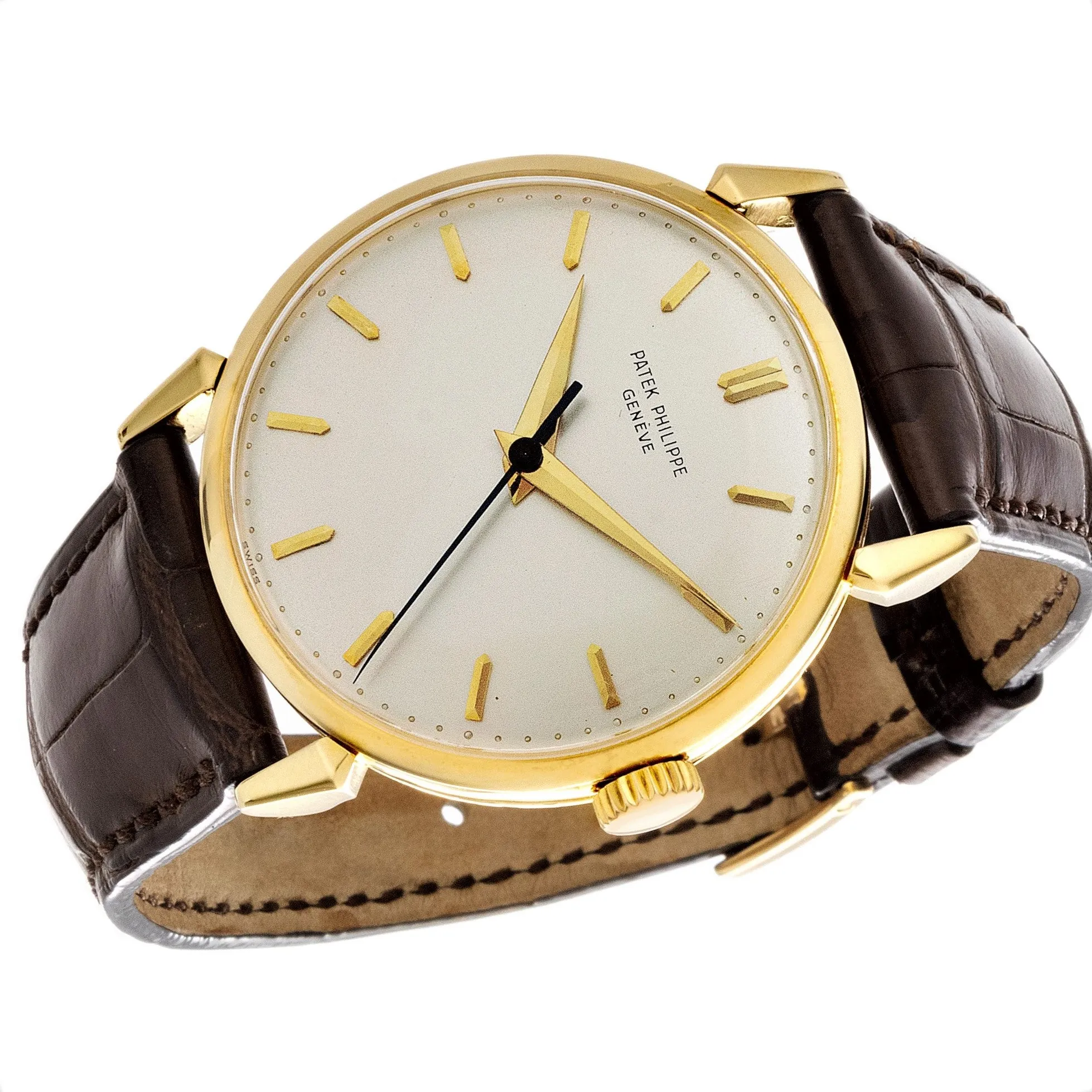 Patek Philippe 1578J Vintage Calatrava Watch with "spider Lugs" Circa 1955