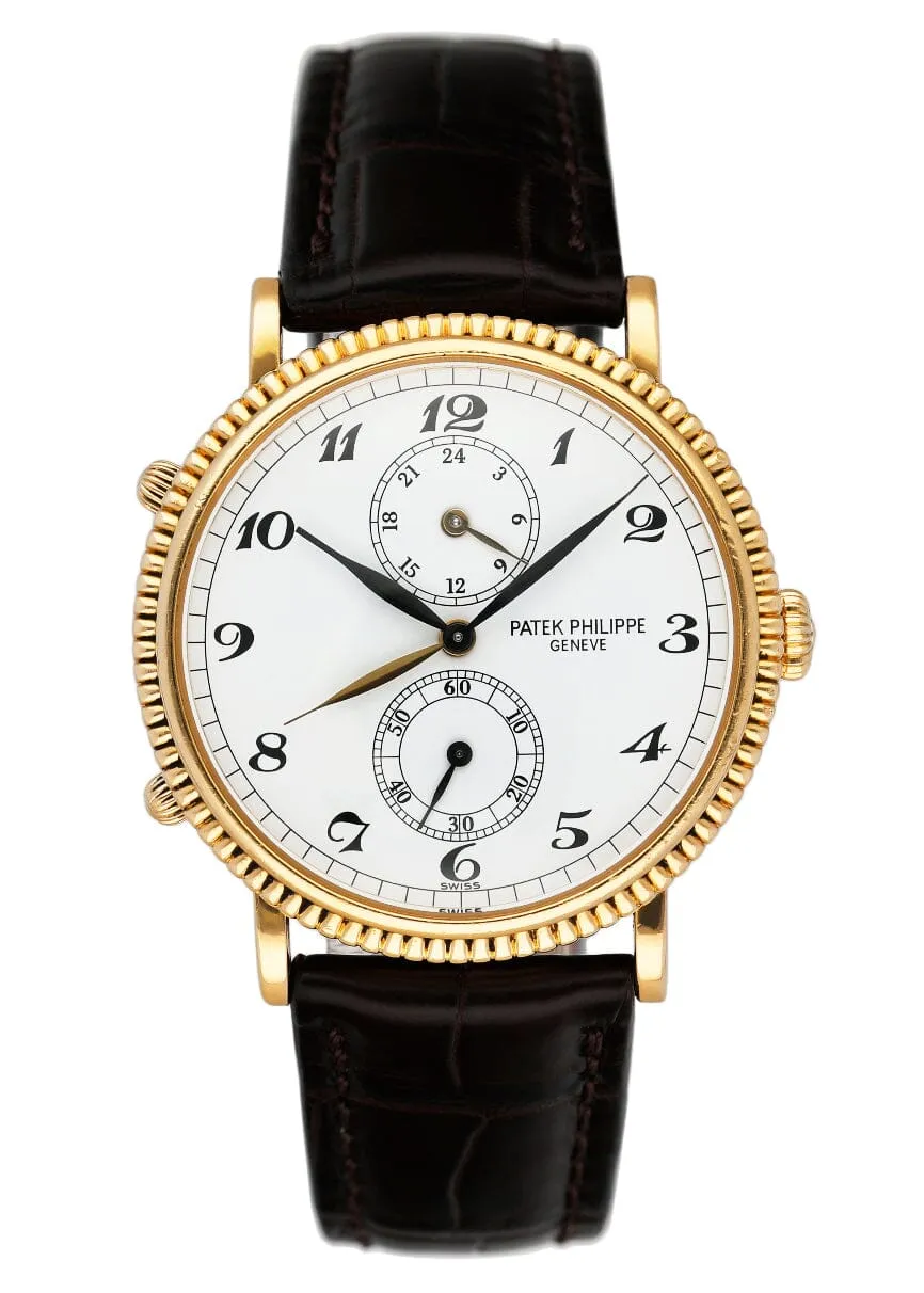 Patek Philippe Calatrava 5034J Travel Time Mens Watch With Archives