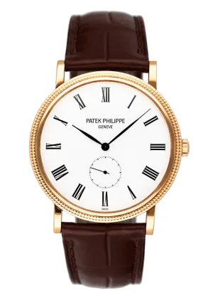 Patek Philippe Calatrava 5119R 18K Rose Gold Mens Watch Box Papers