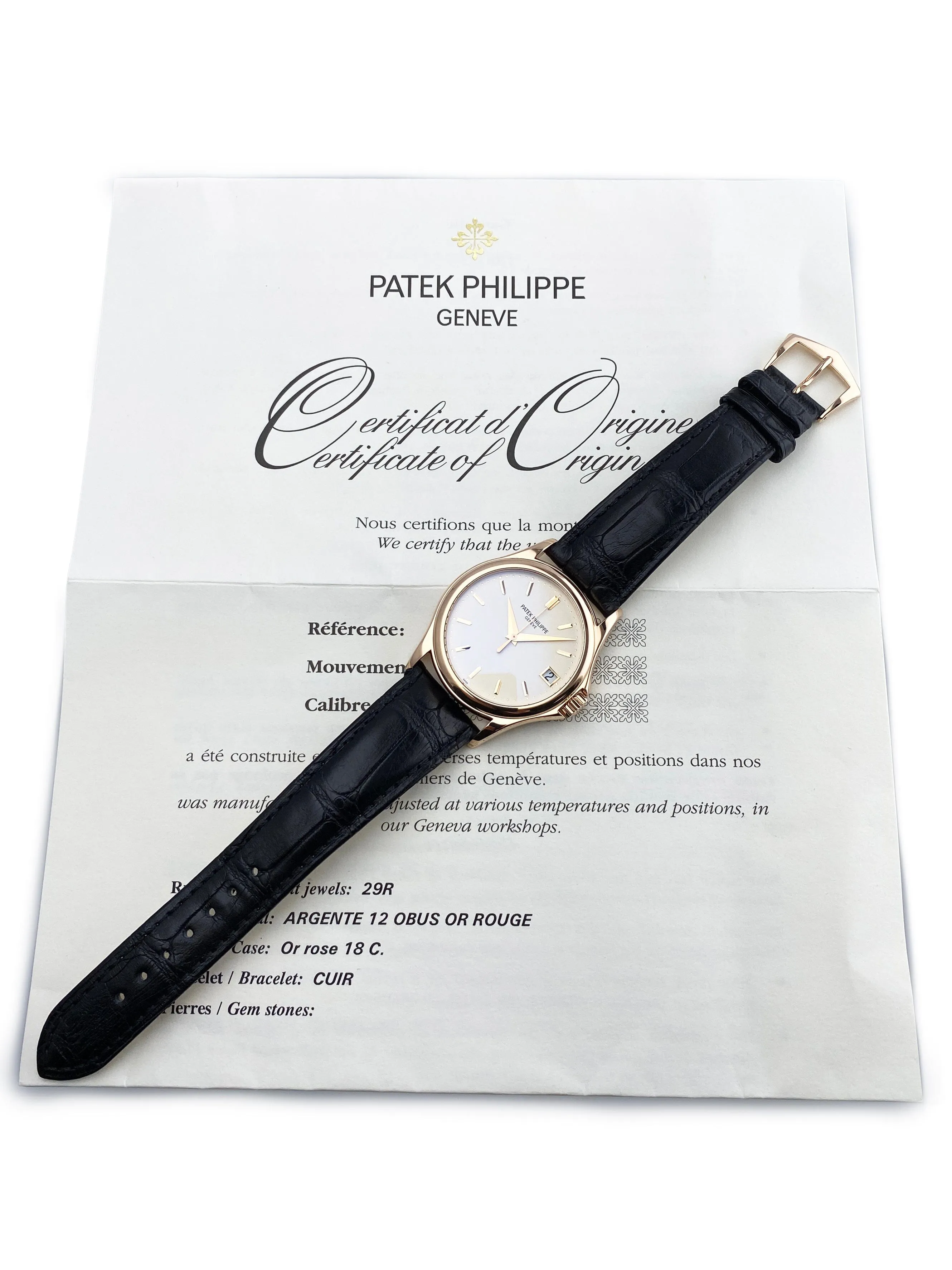 Patek Philippe Calatrava 5127R-001 Silver Dial Mens Watch Box Papers
