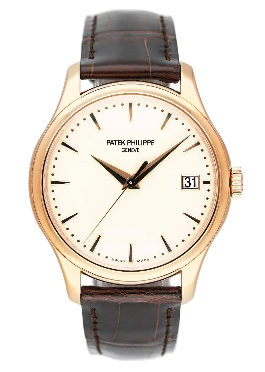 Patek Philippe Calatrava 5227R Ivory Dial 18K Rose Gold Mens Watch Box Papers