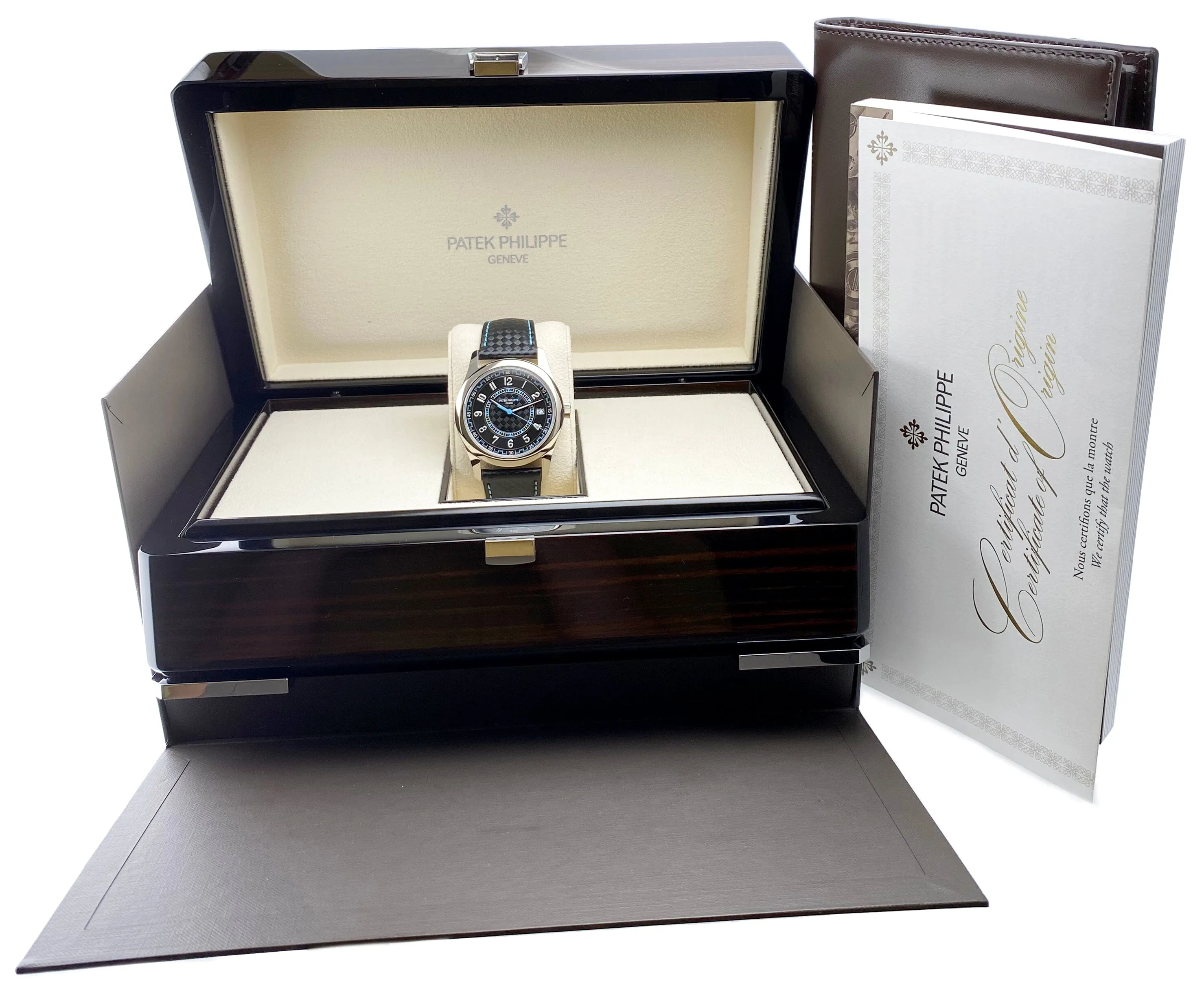 Patek Philippe Calatrava 6007G-011 Blue Mens Watch Box Papers