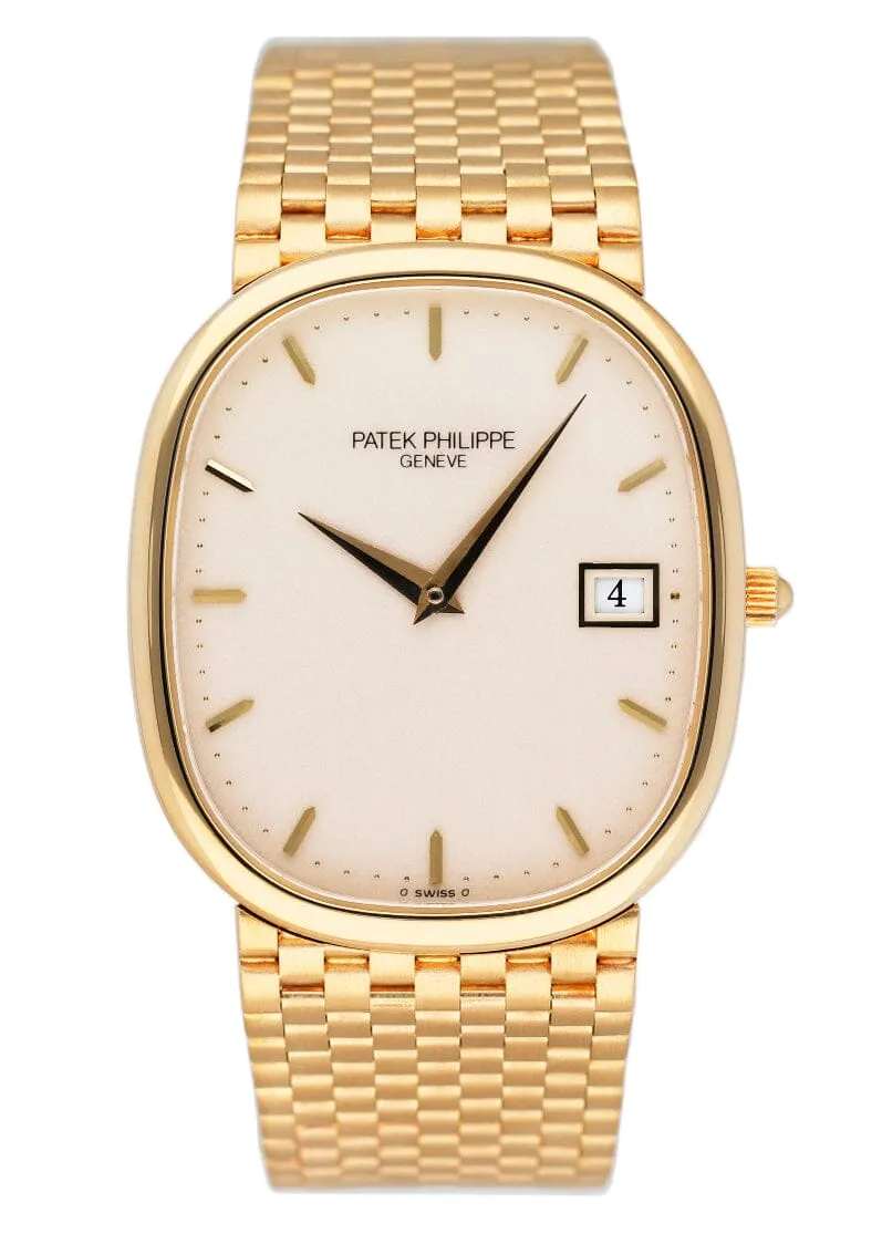 Patek Philippe Ellipse 3747/1 Cream Dial 18K Yellow Gold Mens Watch