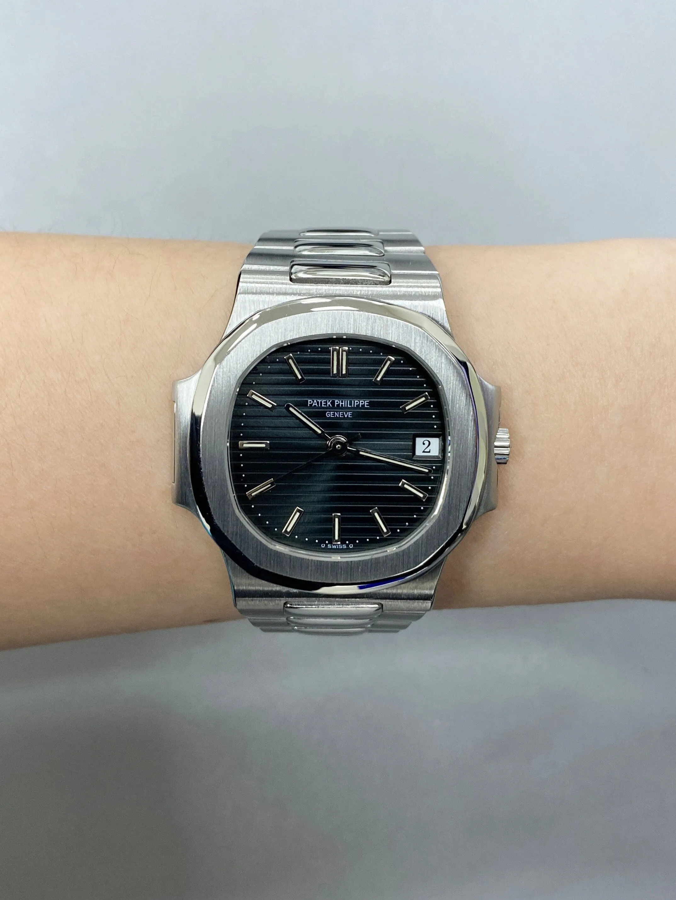 Patek Philippe Nautilus 3800/1 Blue Dial Mens Watch With Papers