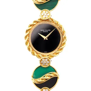 Patek Philippe Onyx, Malachite & Diamond Watch Ref. 4282
