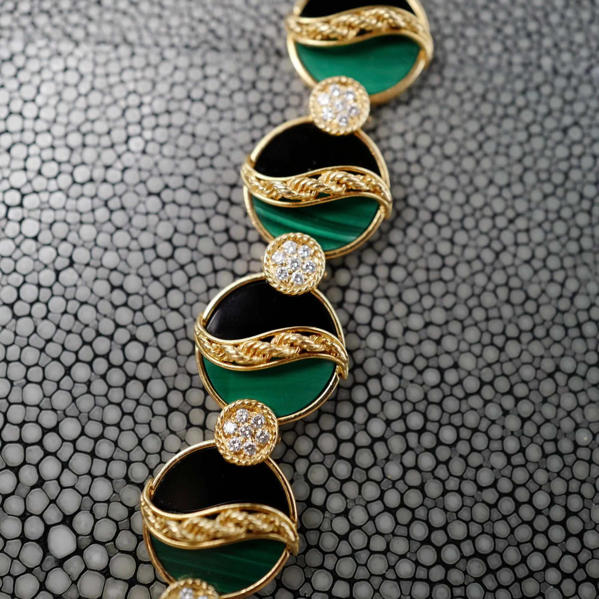 Patek Philippe Onyx, Malachite & Diamond Watch Ref. 4282