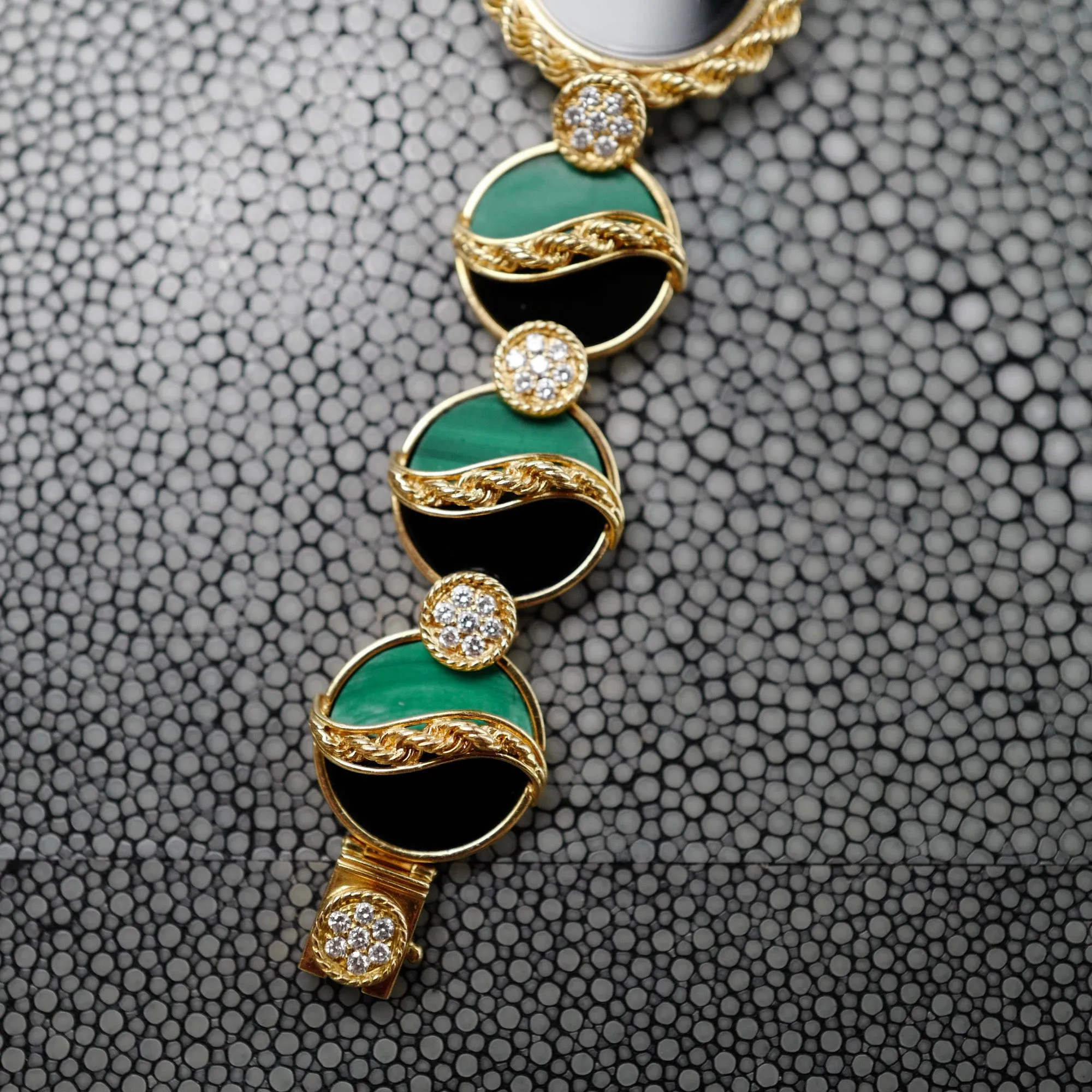 Patek Philippe Onyx, Malachite & Diamond Watch Ref. 4282