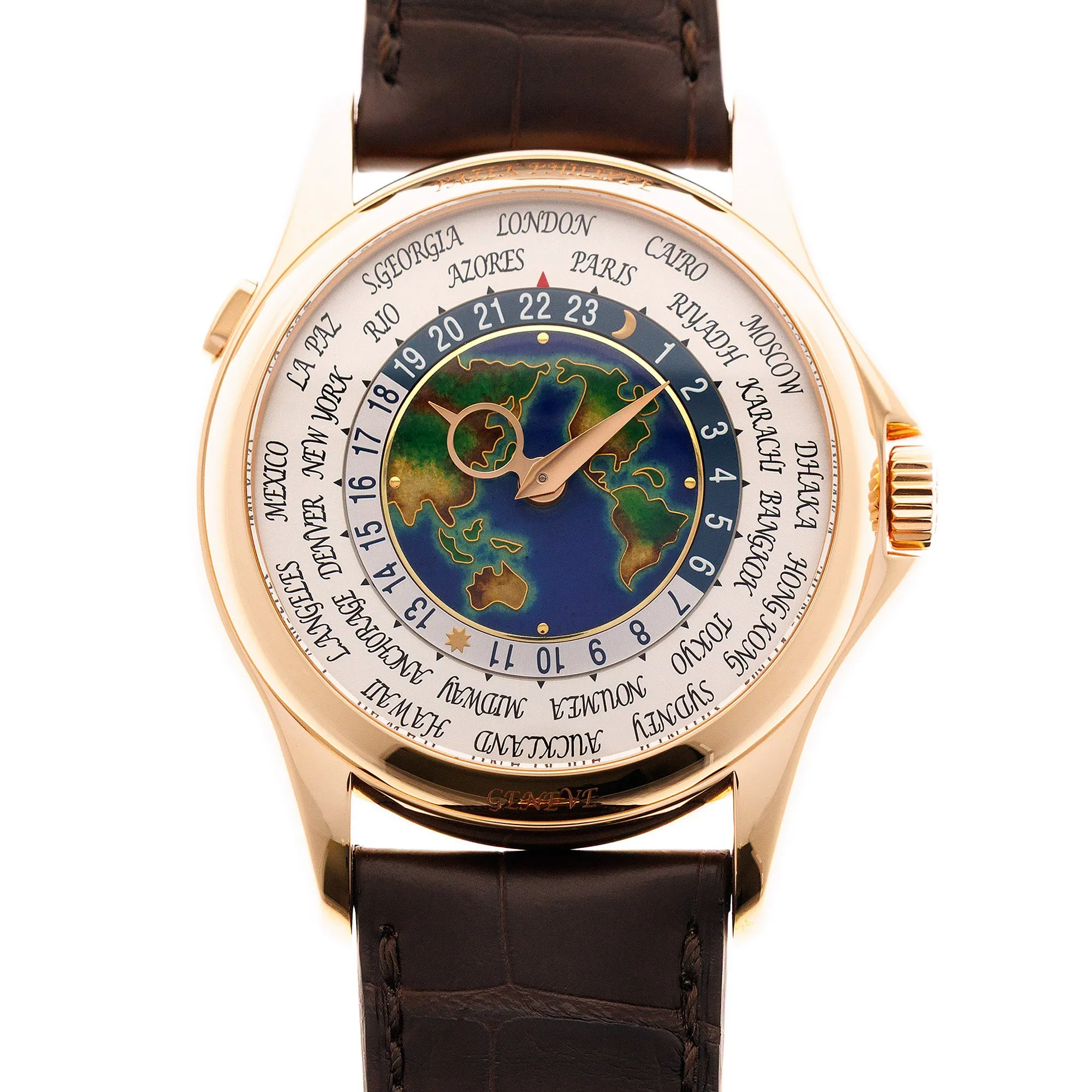 Patek Philippe Rose Gold World Time Cloisonne Watch Ref. 5131