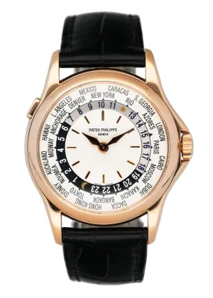 Patek Philippe World Time 5110R 18K Rose Gold Mens Watch