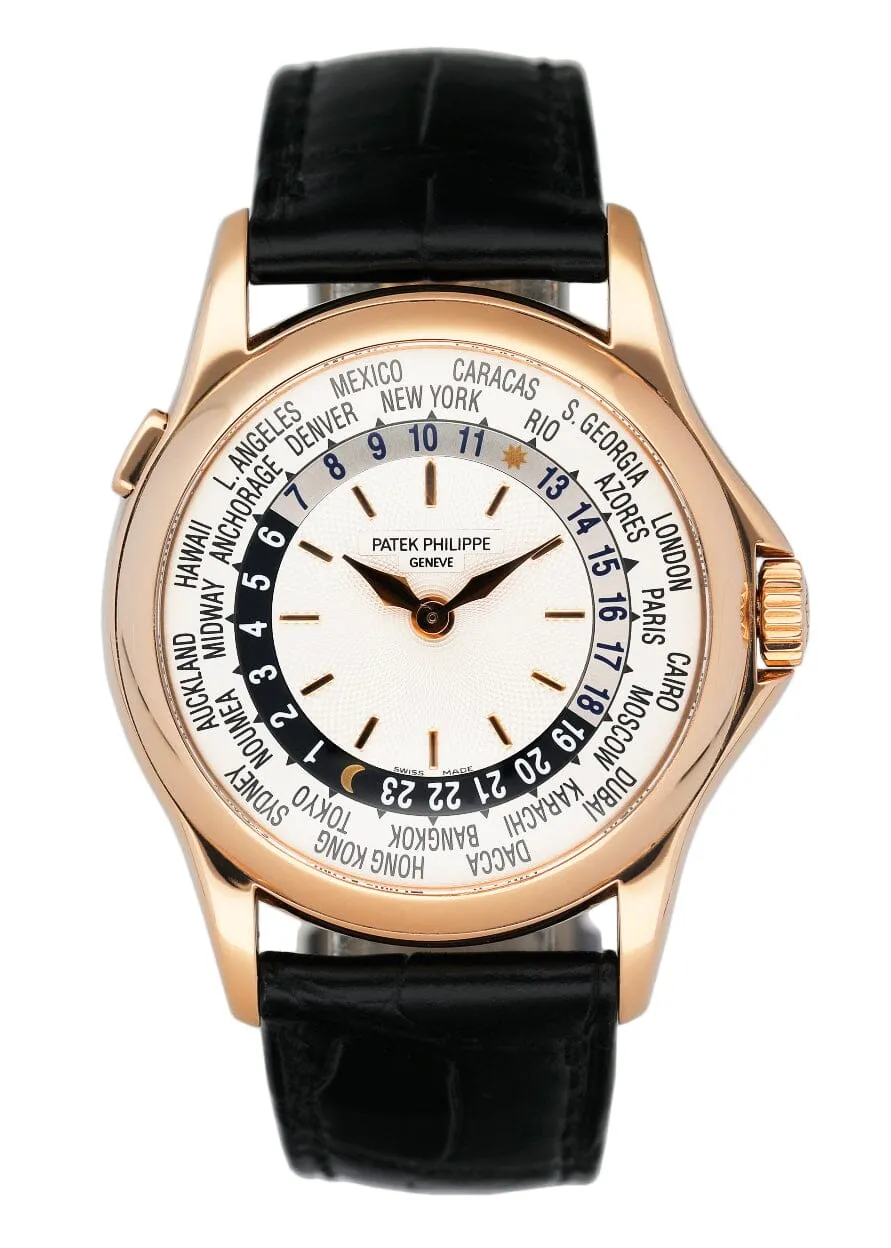 Patek Philippe World Time 5110R 18K Rose Gold Mens Watch