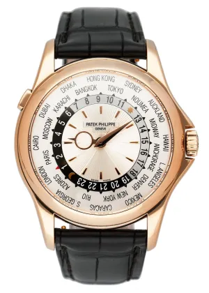 Patek Philippe World Time 5130R 18K Rose Gold Mens Watch