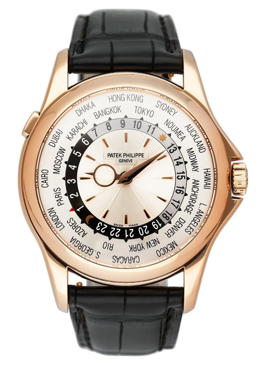Patek Philippe World Time 5130R 18K Rose Gold Mens Watch