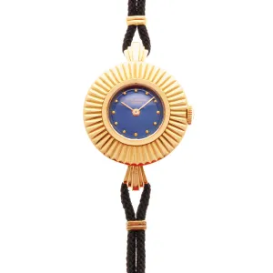Patek Philippe Yellow Gold Blue Enamel Cocktail Watch Ref. 3247