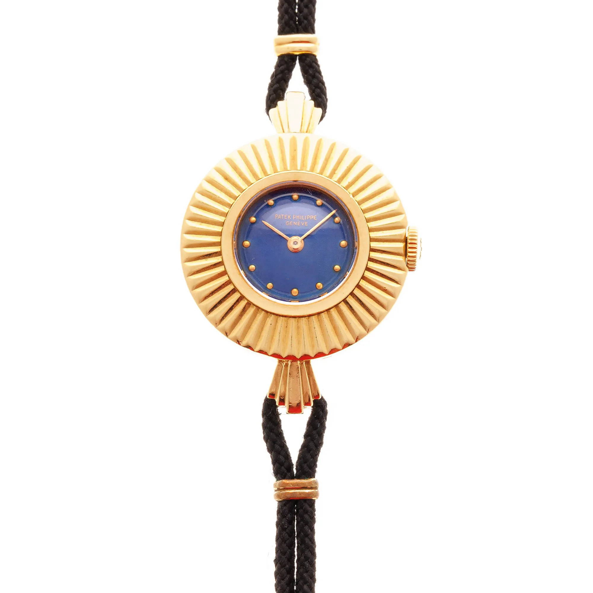 Patek Philippe Yellow Gold Blue Enamel Cocktail Watch Ref. 3247