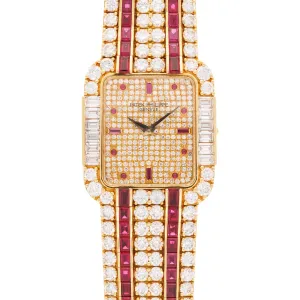 Patek Philippe Yellow Gold Diamond & Ruby Watch Ref. 3968