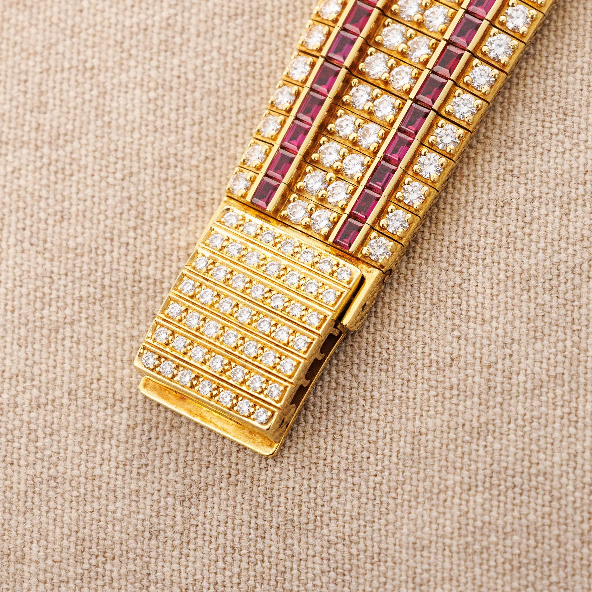 Patek Philippe Yellow Gold Diamond & Ruby Watch Ref. 3968