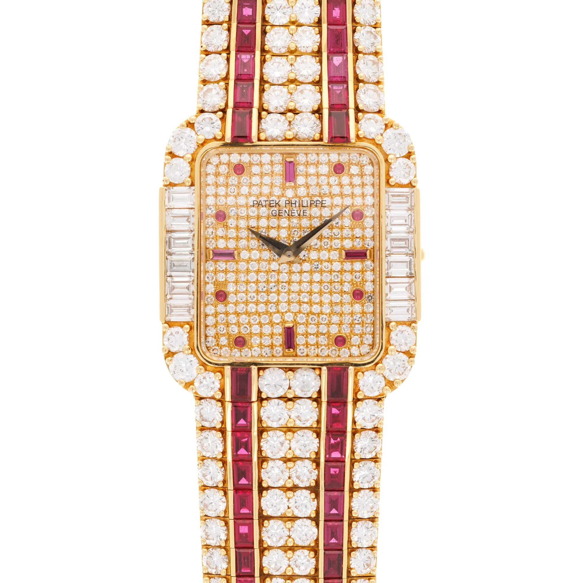 Patek Philippe Yellow Gold Diamond & Ruby Watch Ref. 3968
