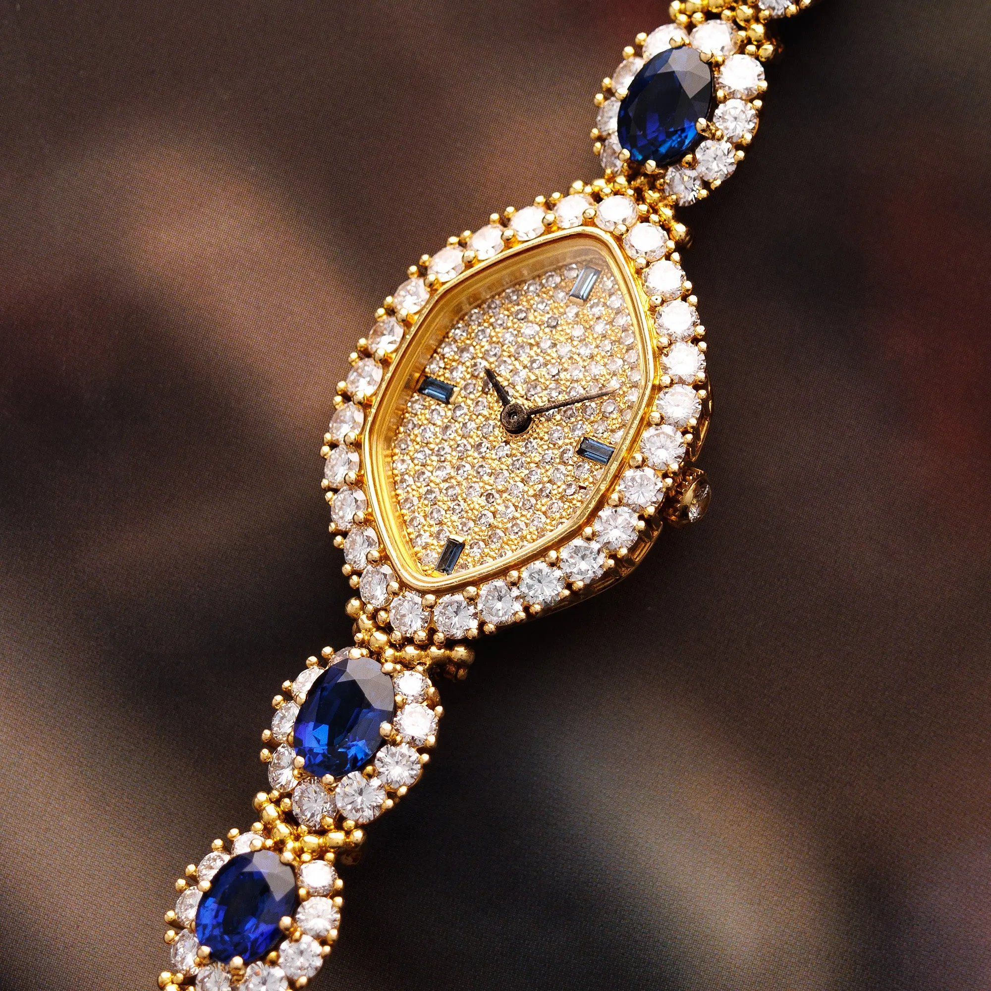 Patek Philippe Yellow Gold Diamond & Sapphire Watch Ref. 4665