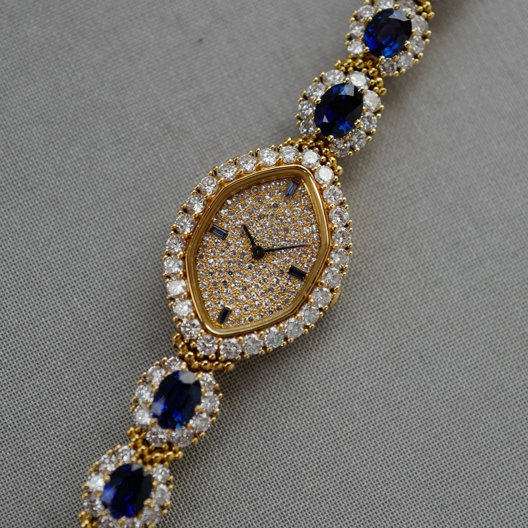 Patek Philippe Yellow Gold Diamond & Sapphire Watch Ref. 4665
