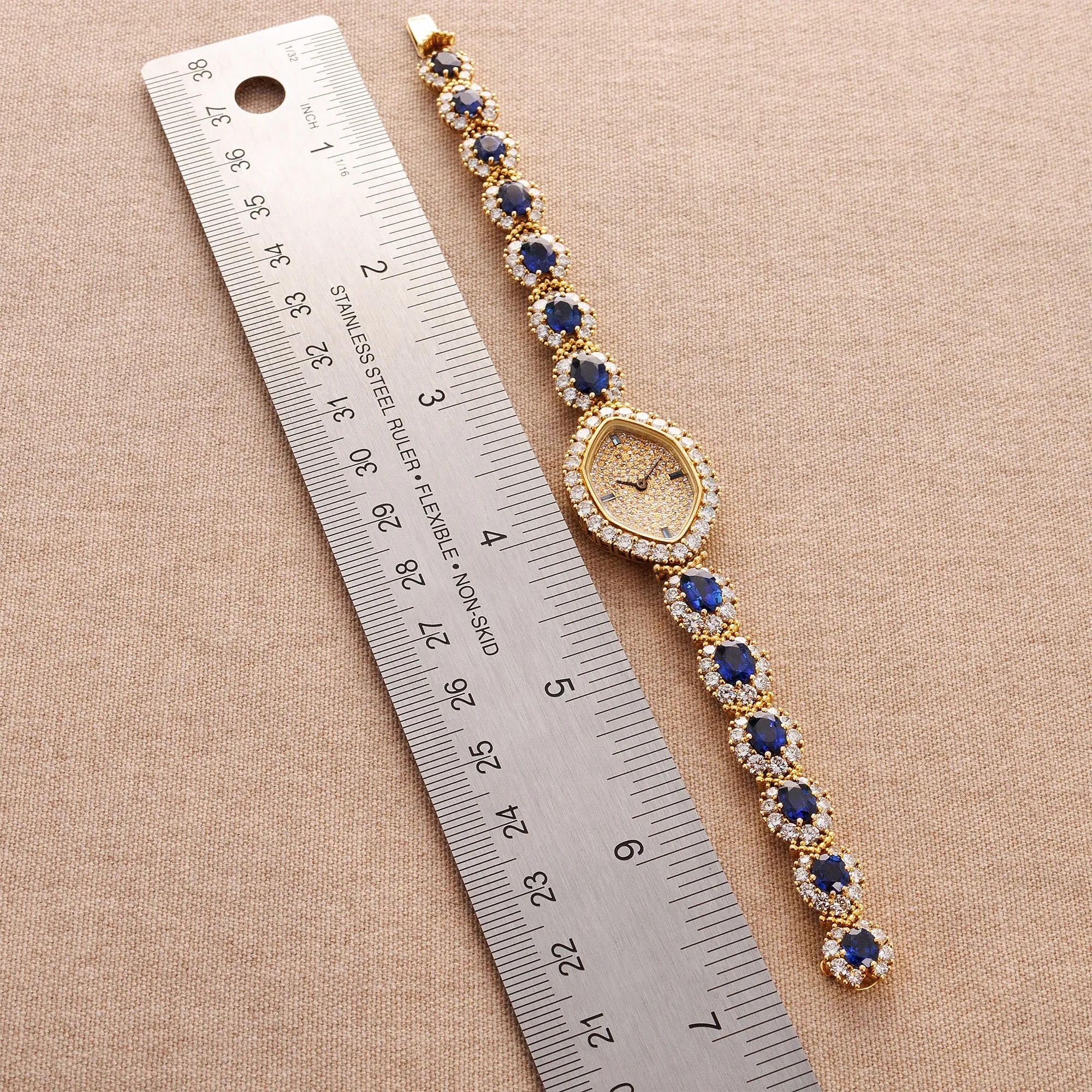 Patek Philippe Yellow Gold Diamond & Sapphire Watch Ref. 4665