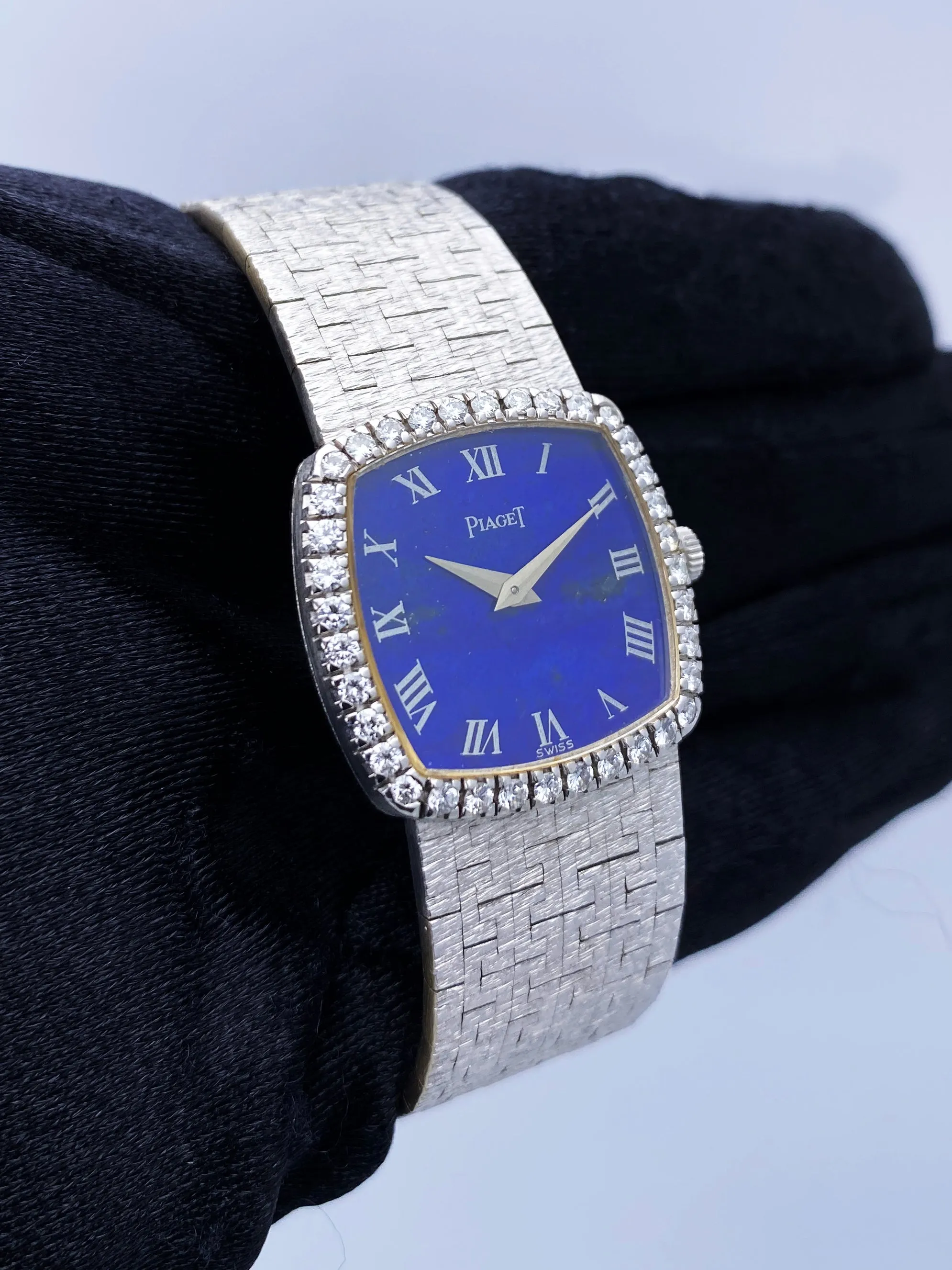 Piaget 9236 Lapis Dial 18K White Gold Ladies Watch