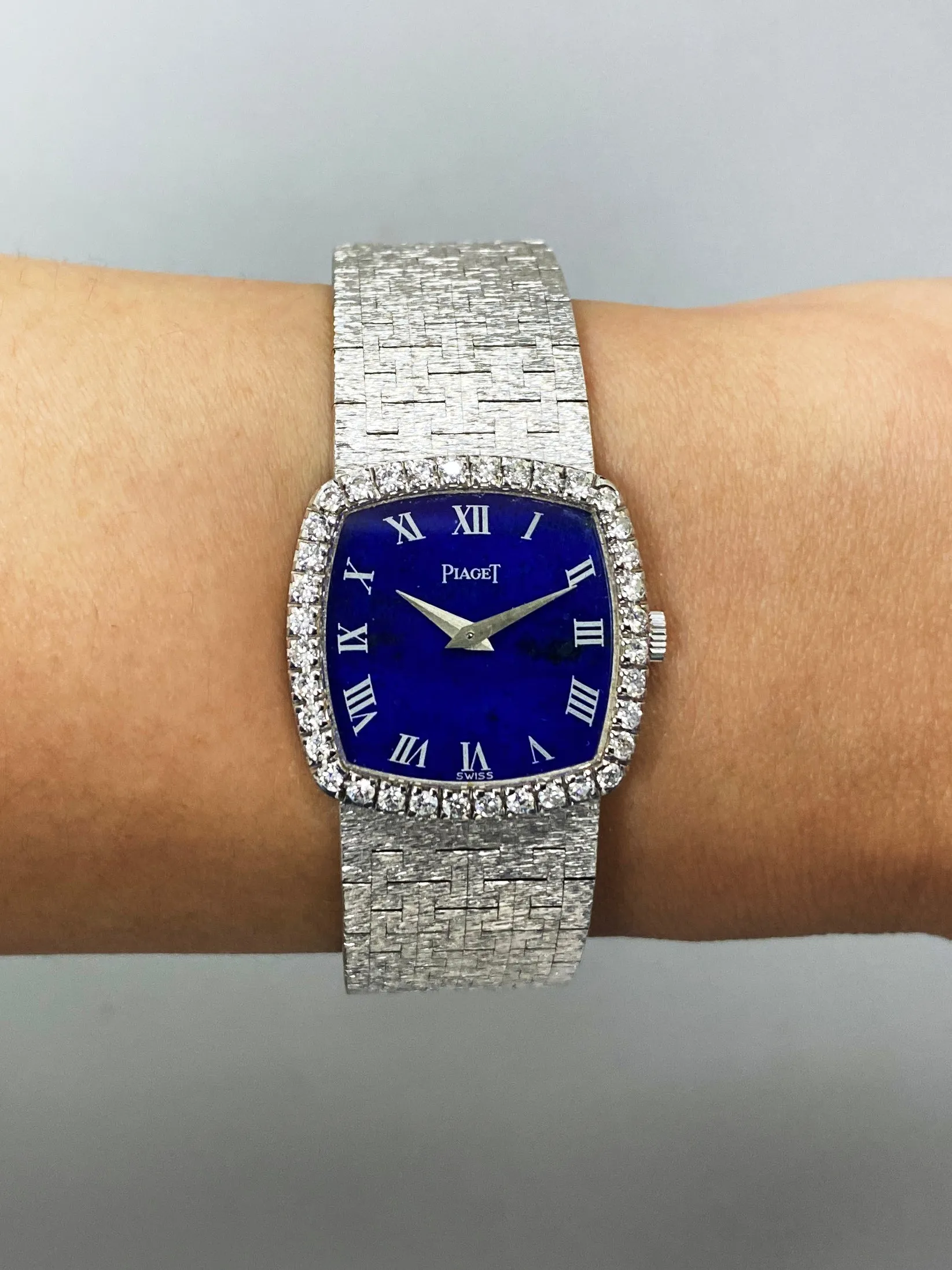 Piaget 9236 Lapis Dial 18K White Gold Ladies Watch