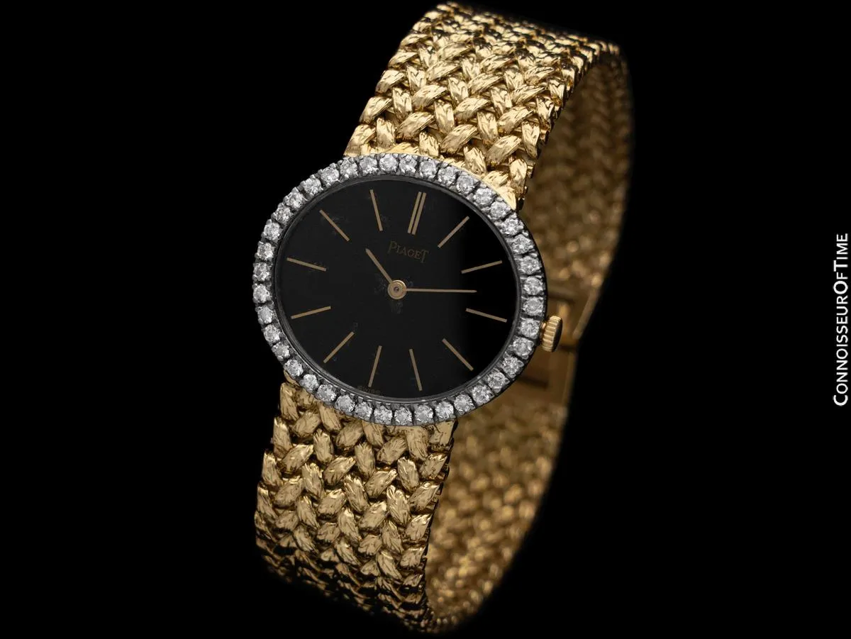 Piaget Ladies Vintage Cocktail Watch - 18K Gold & Factory Piaget Diamonds
