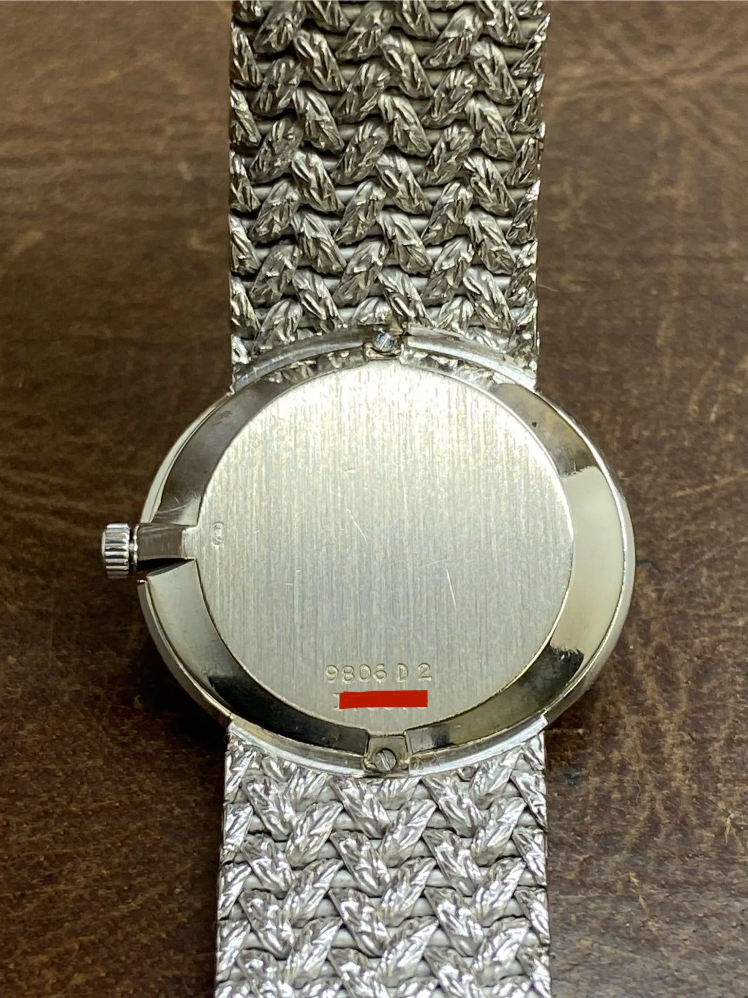 Piaget Vintage 18K White Gold 9806 D2 Diamond & Malachite Dial Manual wind Women's Watch
