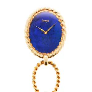 Piaget Yellow Gold Lapis Pendent Necklace Watch