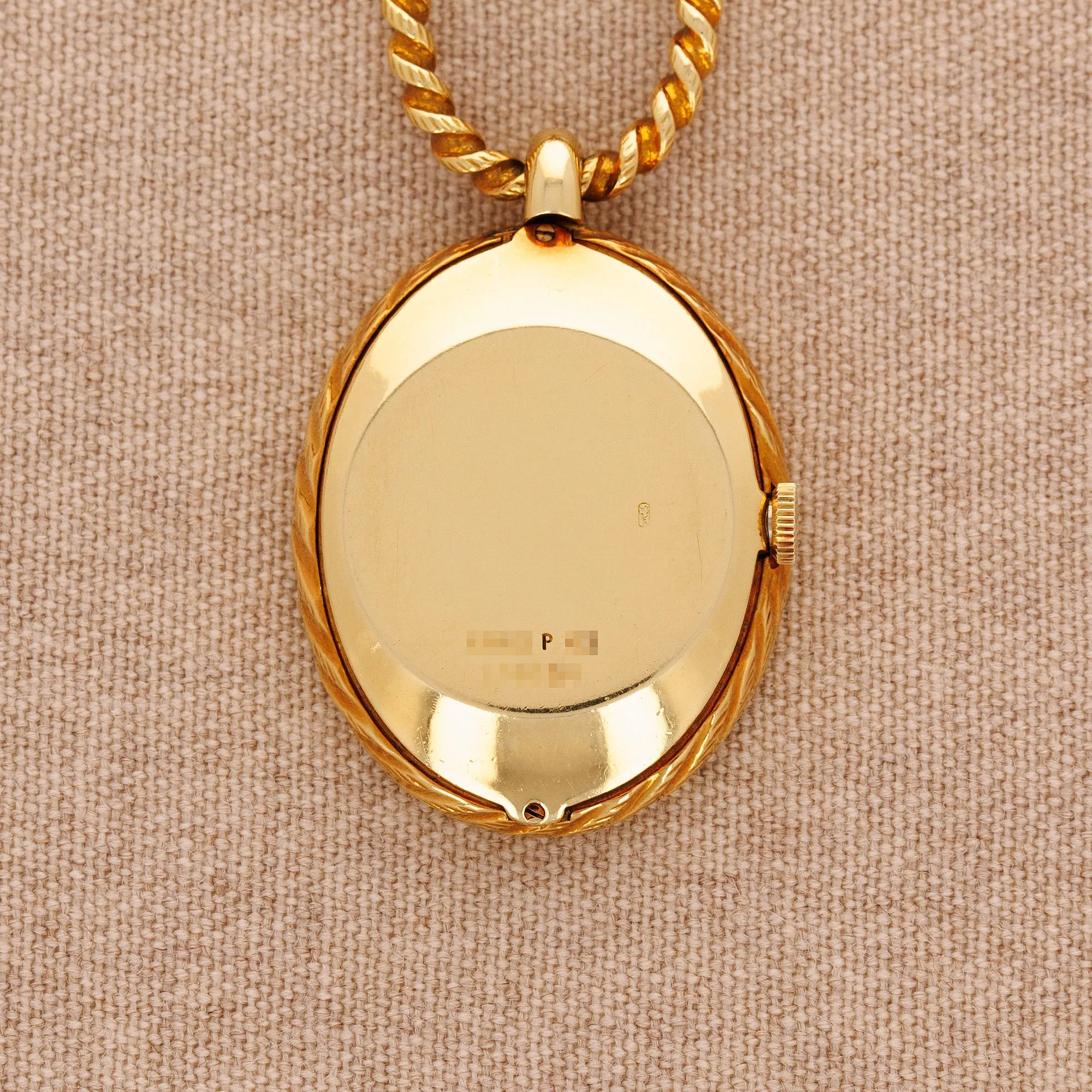 Piaget Yellow Gold Lapis Pendent Necklace Watch