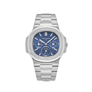 PP Luxury Watches Nautilus 5740/1G-001 'Tiffany & Co.' Perpetual Calendar Moon Phases White Gold Blue Dial (2019)