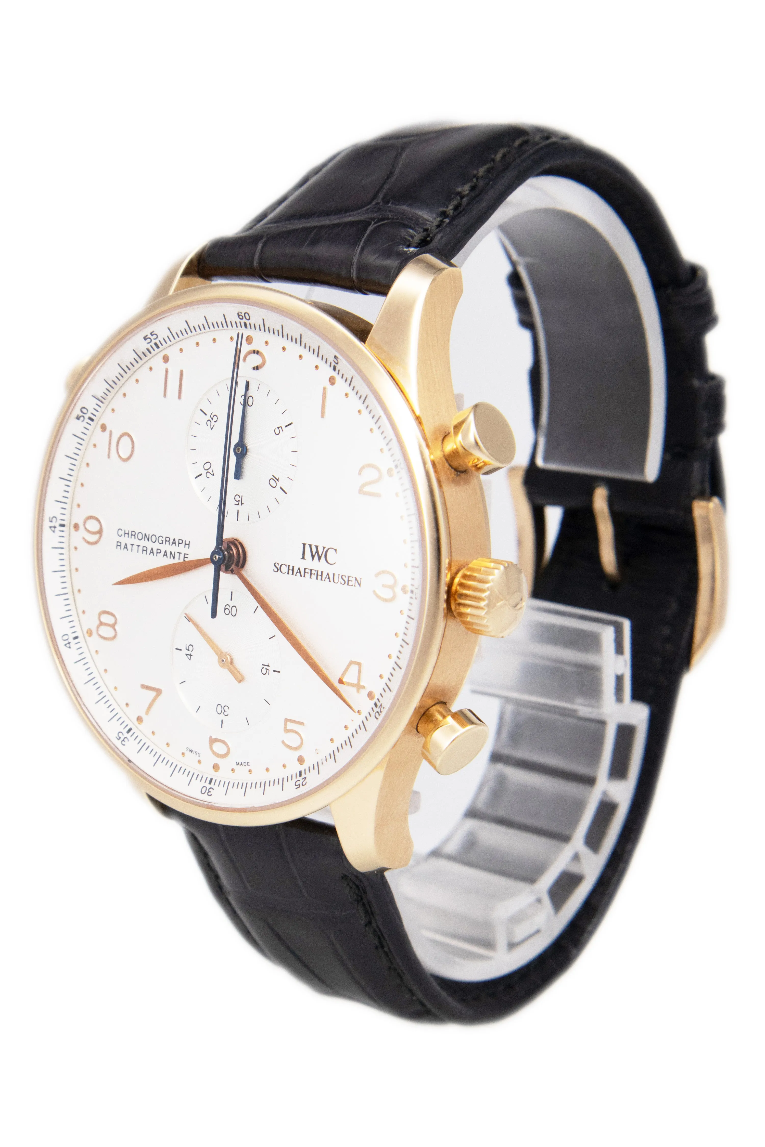 Pre-Owned IWC Portuguese Chronograph Rattrapante In 18K Rose Gold