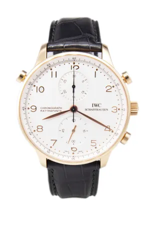 Pre-Owned IWC Portuguese Chronograph Rattrapante In 18K Rose Gold