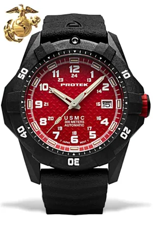 Protek USMC 24 jewel Automatic Officer's Watch, 300 meters Depth Rated, Tritium ProGlo™ Illumination, 1212