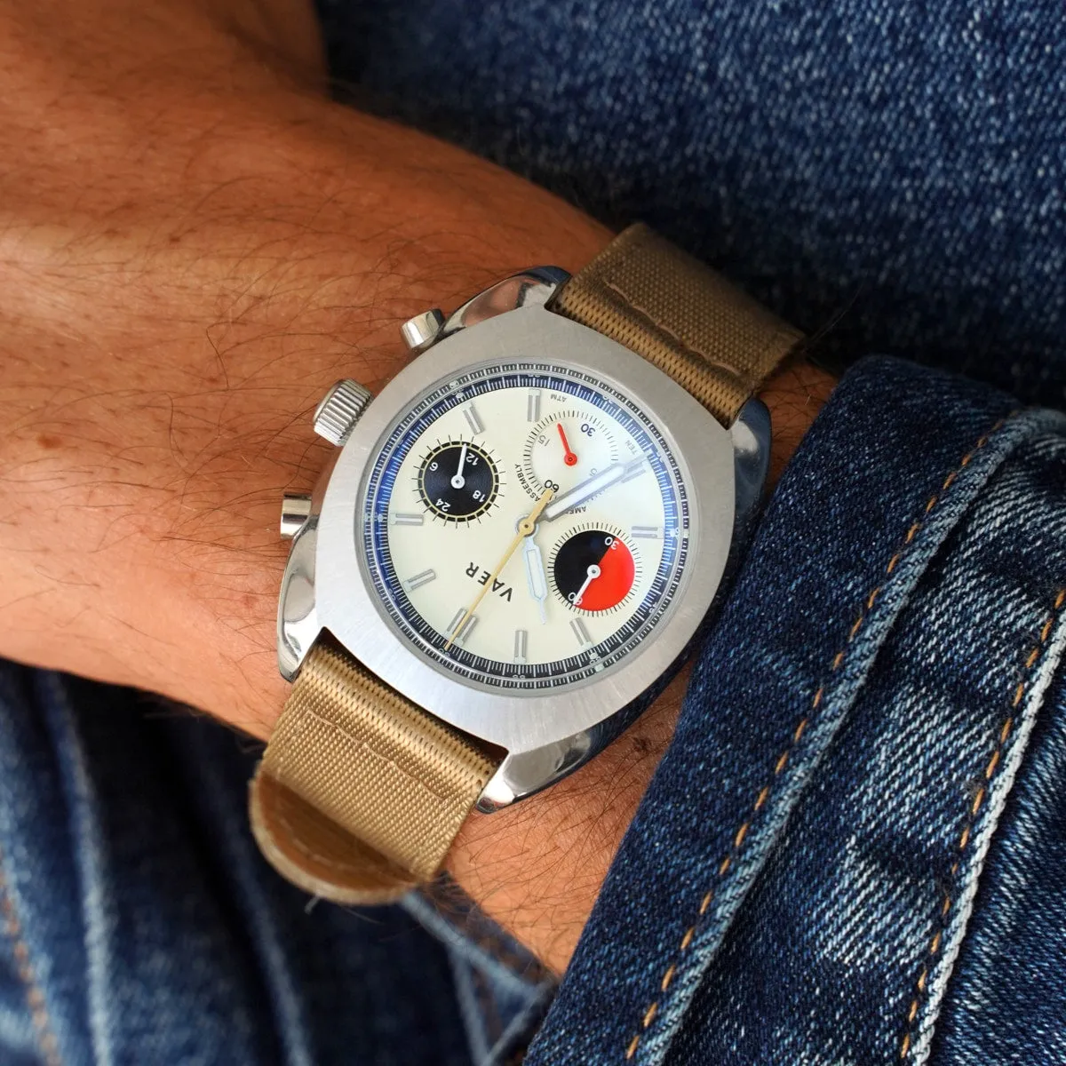 R1 USA Racing Chronograph - Cream 42mm