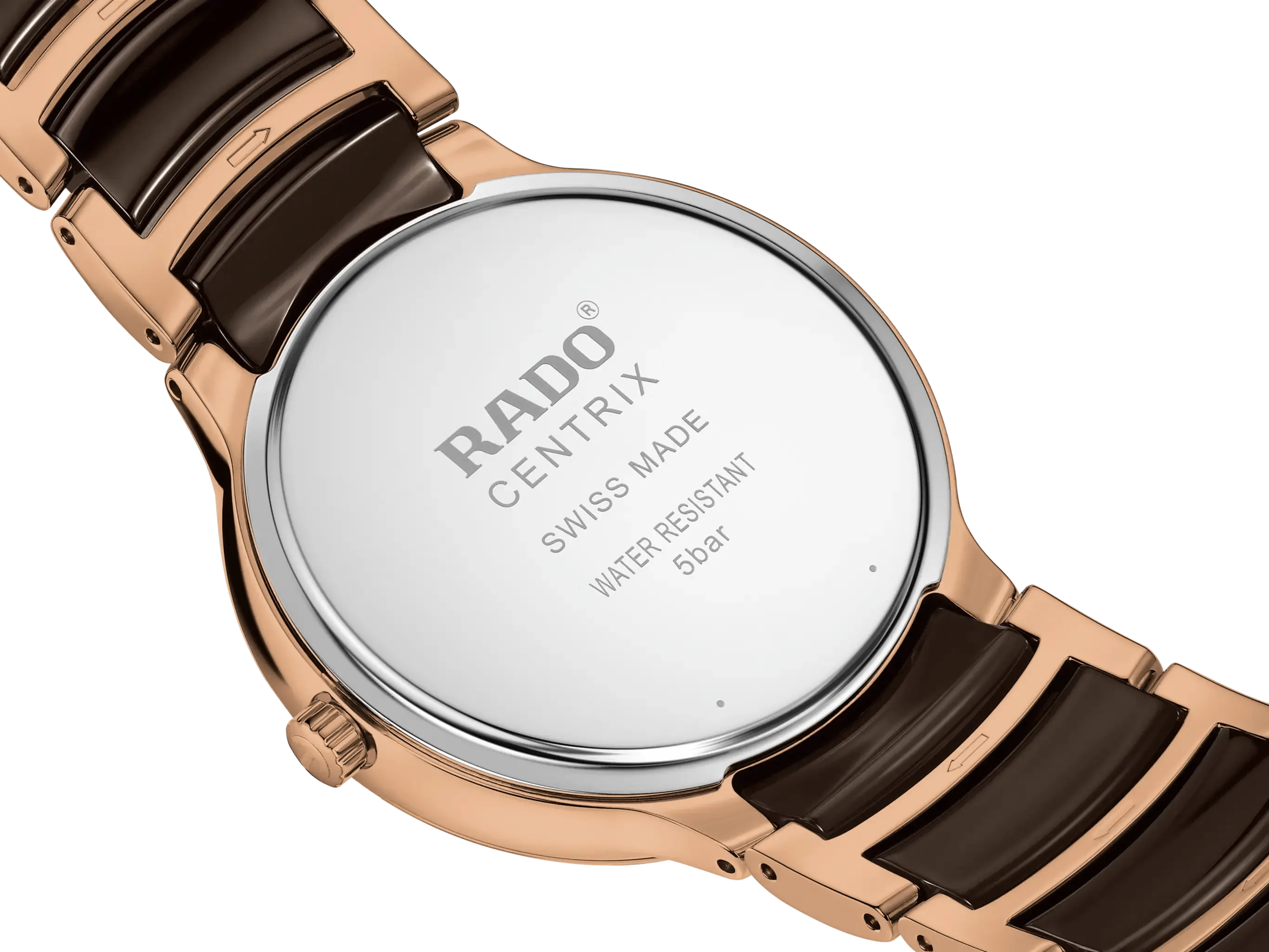 RADO Centrix Diamonds 39.5mm Rose Gold-Brown Men's Watch R30023732