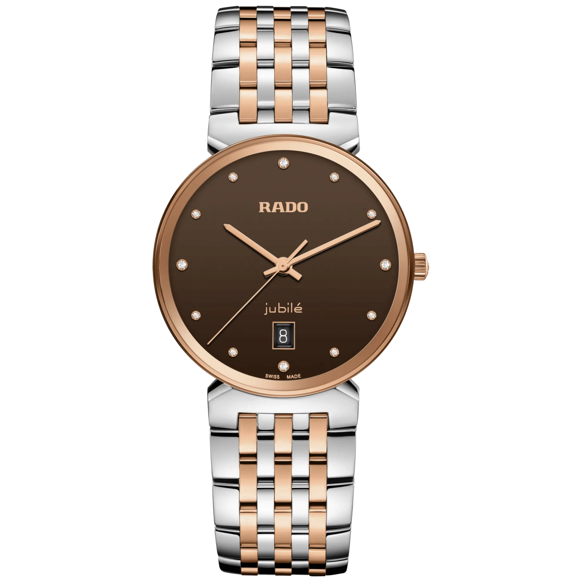 RADO Florence Classic 12 Diamonds 38mm Rose Gold-Silver Men's Watch R48912763