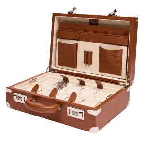 Rapport - Nova 10 Watch Briefcase in Brown Leather | D345