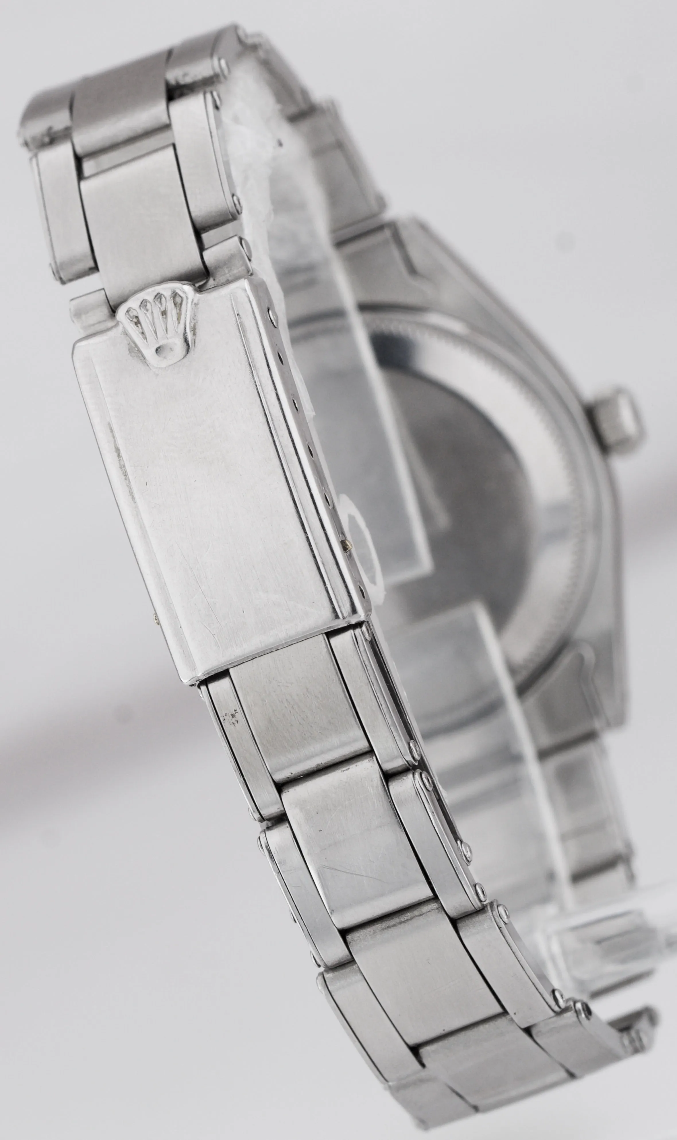 RARE 1957 Rolex Oyster Perpetual 34mm CREAM PATINA Stainless Steel Watch 6564