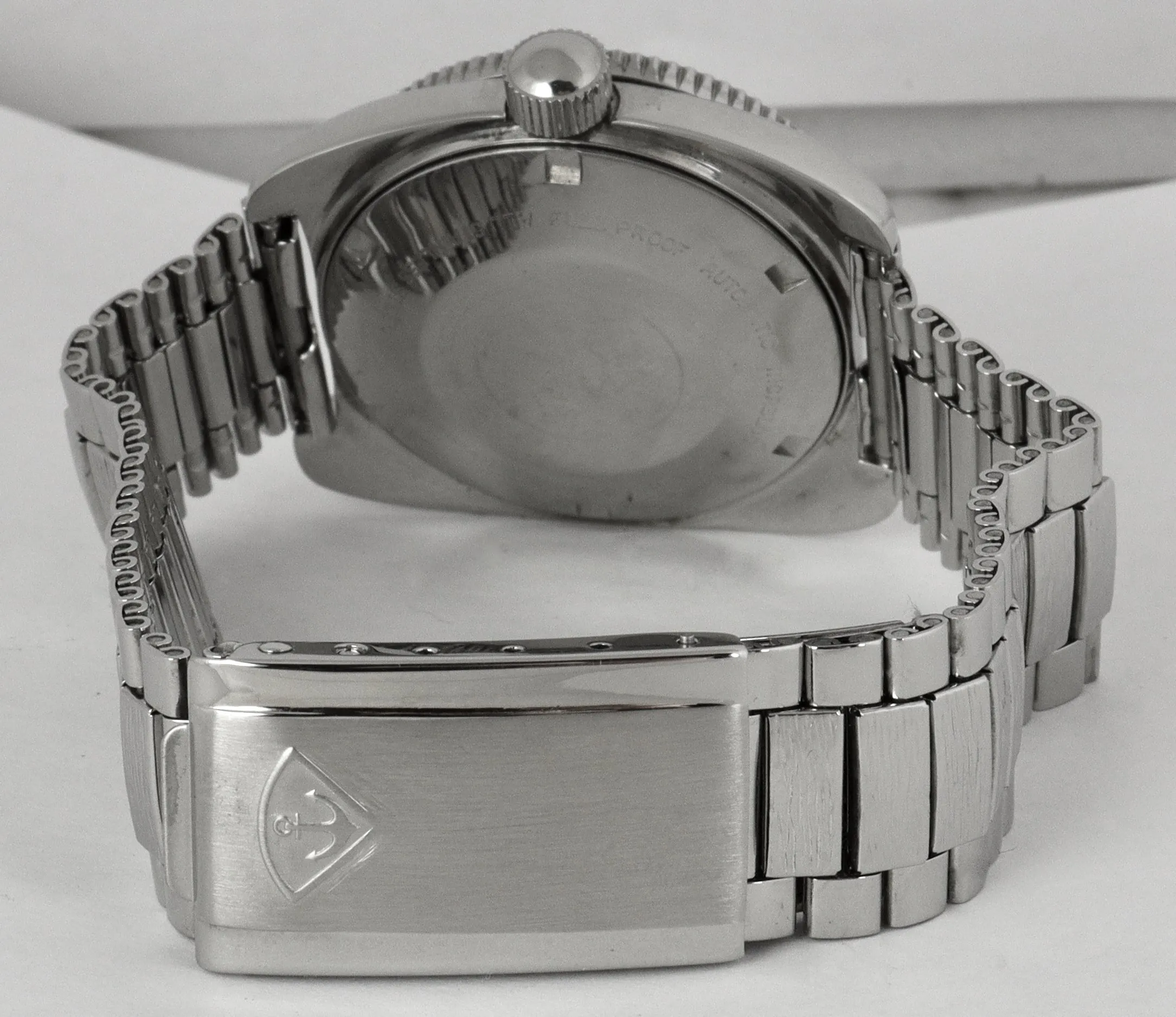 RARE 1970's Vintage Ulysse Nardin UN Submarine Diver Stainless 800FT Black Watch