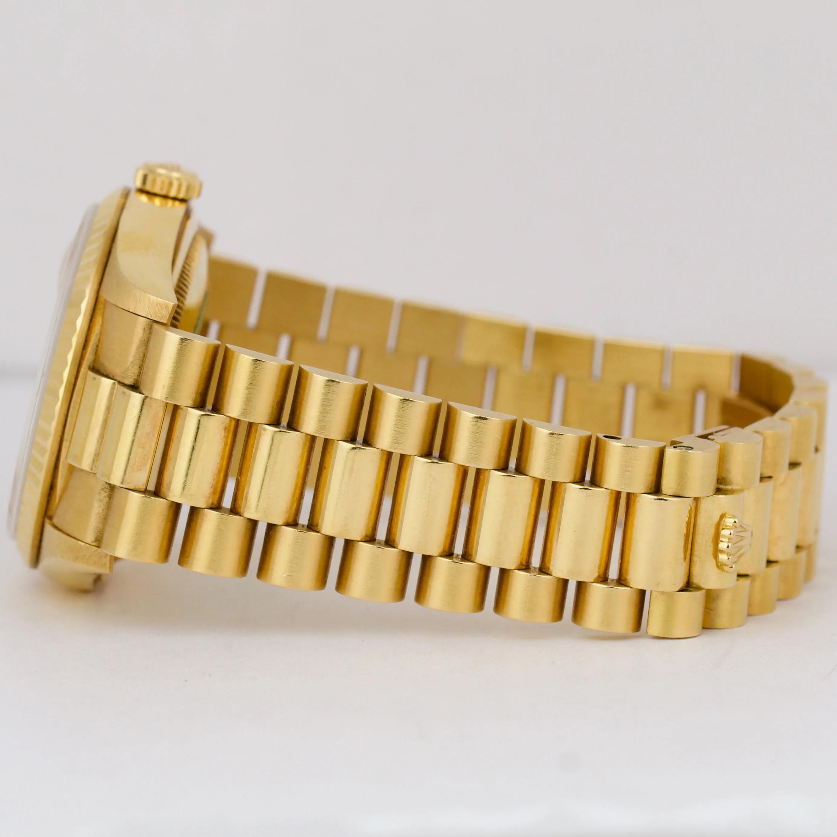 RARE FACTORY BAGUETTE ONLY Rolex Day-Date President Diamond 18238 36mm 18K Watch