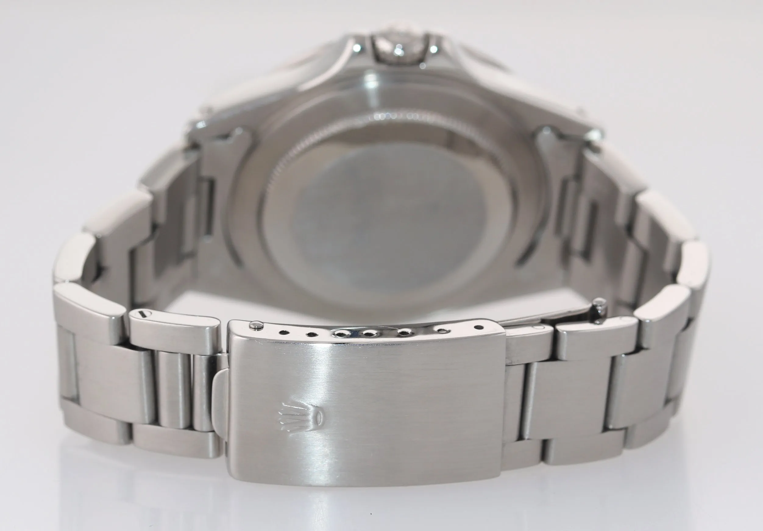 RARE Rolex Explorer II 16550 Fat Font Stainless Polar White Date GMT Date Watch